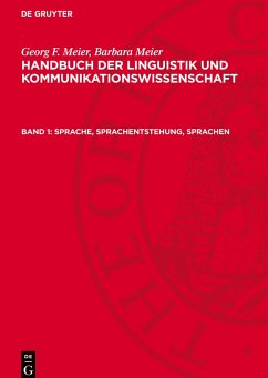 Cover Handbuch der Linguistik und Kommunikationswissenschaft, Band 1, Sprache, Sprachentstehung, Sprachen