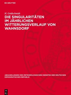 Cover Die Singularitäten im jährlichen Witterungsverlauf von Wahnsdorf