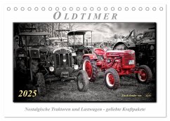 Oldtimer - nostalgische Traktoren und Lastwagen (Tischkalender 2025 DIN A5 quer), CALVENDO Monatskalender