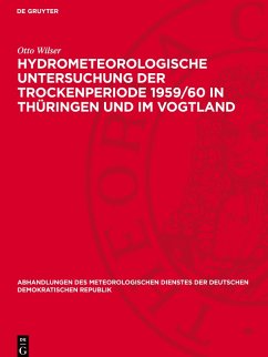 Cover Hydrometeorologische Untersuchung der Trockenperiode 1959/60 in Thüringen und im Vogtland