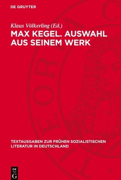 Cover Max Kegel. Auswahl aus seinem Werk