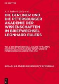 Die Berliner und die Petersburger Akademie der Wissenschaften im Briefwechsel Leonhard Eulers, Teil 2, Der Briefwechsel L. Eulers mit Nartov, Razumovskij, Schumacher, Teplov und der Petersburger Akademie 1730¿1763 Die Berliner und die Petersburger Akademie der Wissenschaften im Briefwechsel Leonhard Eulers, Teil 2, Der Briefwechsel L. Eulers mit Nartov, Razumovskij, Schumacher, Teplov und der Petersburger Akademie 1730¿1763