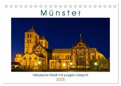 Münster - Historische Stadt mit jungem Gesicht (Tischkalender 2025 DIN A5 quer), CALVENDO Monatskalender
