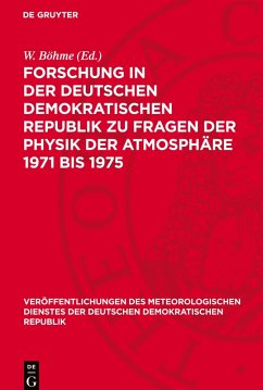 Forschung in der Deutschen Demokratischen Republik zu Fragen der Physik der Atmosphäre 1971 bis 1975