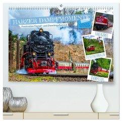 Harzer Dampfmomente (hochwertiger Premium Wandkalender 2025 DIN A2 quer), Kunstdruck in Hochglanz - Calvendo;Felix, Holger