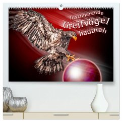 Faszinierende Greifvögel hautnah (hochwertiger Premium Wandkalender 2025 DIN A2 quer), Kunstdruck in Hochglanz