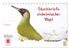 Steckbriefe einheimischer Vögel (Tischkalender 2025 DIN A5 quer), CALVENDO Monatskalender