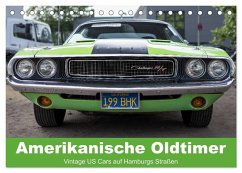 Amerikanische Oldtimer - Vintage US Cars auf Hamburgs Straßen (Tischkalender 2025 DIN A5 quer), CALVENDO Monatskalender