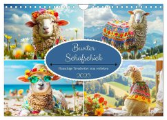 Bunter Schafschick. Flauschige Trendsetter zum verlieben (Wandkalender 2025 DIN A4 quer), CALVENDO Monatskalender