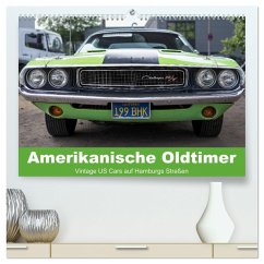 Amerikanische Oldtimer - Vintage US Cars auf Hamburgs Straßen (hochwertiger Premium Wandkalender 2025 DIN A2 quer), Kunstdruck in Hochglanz