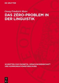 Cover Das Zéro-Problem in der Linguistik