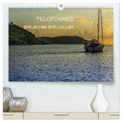 Peloponnes - Einladung zum Chillen (hochwertiger Premium Wandkalender 2025 DIN A2 quer), Kunstdruck in Hochglanz