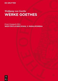 Cover Werke Goethes, West-Östlicher Divan, 3. Paralipomena