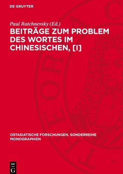 Beiträge zum Problem des Wortes im Chinesischen, [I]