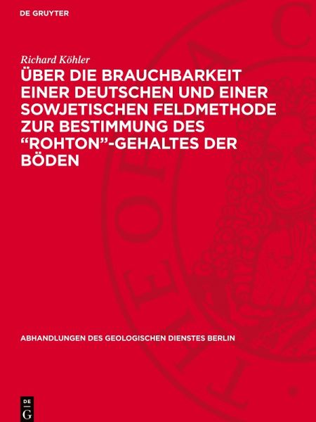Über die Brauchbarkeit einer deutschen und einer sowjetischen Feldmethode zur Bestimmung des 
