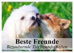 Beste Freunde - Bezaubernde Tierfreundschaften (Wandkalender 2025 DIN A2 quer), CALVENDO Monatskalender