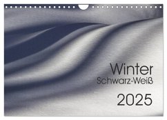 Winter Schwarz-Weiß (Wandkalender 2025 DIN A4 quer), CALVENDO Monatskalender