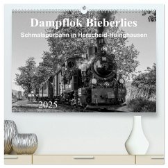 Dampflok Bieberlies in Herscheid-Hüinghausen (hochwertiger Premium Wandkalender 2025 DIN A2 quer), Kunstdruck in Hochglanz