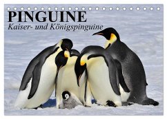 Pinguine - Kaiser- und Königspinguine (Tischkalender 2025 DIN A5 quer), CALVENDO Monatskalender