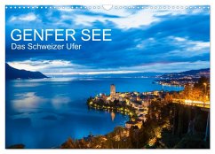 GENFER SEE Das Schweizer Ufer (Wandkalender 2025 DIN A3 quer), CALVENDO Monatskalender