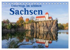 Unterwegs im schönen Sachsen (Tischkalender 2025 DIN A5 quer), CALVENDO Monatskalender