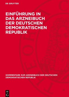Cover Einführung in das Arzneibuch der Deutschen Demokratischen Republik