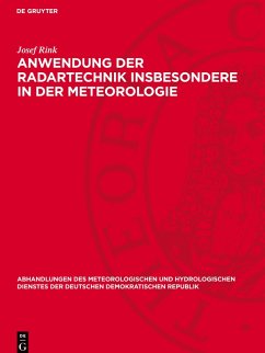 Cover Anwendung der Radartechnik insbesondere ¿n der Meteorologie