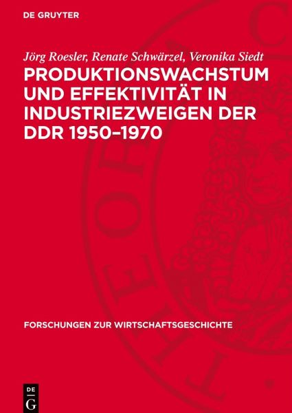 Produktionswachstum und Effektivität in Industriezweigen der DDR 1950-1970