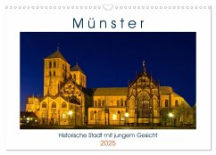 Münster - Historische Stadt mit jungem Gesicht (Wandkalender 2025 DIN A3 quer), CALVENDO Monatskalender