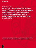 Qualitative Untersuchung der Lösungen nichtlinearer Differentialgleichungen zweiter Ordnung nach der direkten Methode von Ljapunov