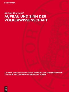 Cover Aufbau und Sinn der Völkerwissenschaft