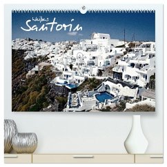 Weißes Santorin (hochwertiger Premium Wandkalender 2025 DIN A2 quer), Kunstdruck in Hochglanz