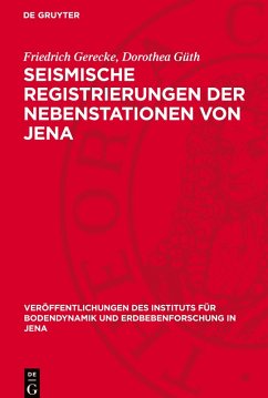 Cover Seismische Registrierungen der Nebenstationen von Jena
