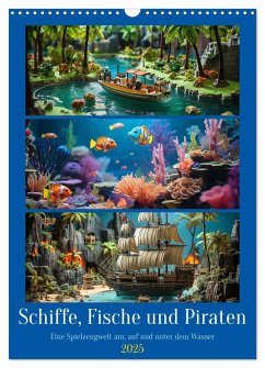 Schiffe, Fische und Piraten (Wandkalender 2025 DIN A3 hoch), CALVENDO Monatskalender