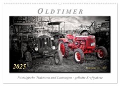 Oldtimer - nostalgische Traktoren und Lastwagen (Wandkalender 2025 DIN A2 quer), CALVENDO Monatskalender