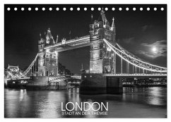 London Stadt an der Themse (Tischkalender 2025 DIN A5 quer), CALVENDO Monatskalender
