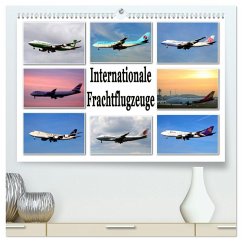 Internationale Frachtflugzeuge (hochwertiger Premium Wandkalender 2025 DIN A2 quer), Kunstdruck in Hochglanz - Calvendo;schwarz, Sylvia