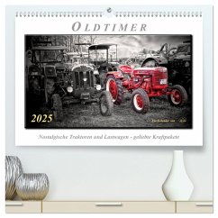 Oldtimer - nostalgische Traktoren und Lastwagen (hochwertiger Premium Wandkalender 2025 DIN A2 quer), Kunstdruck in Hochglanz - Calvendo;Roder, Peter