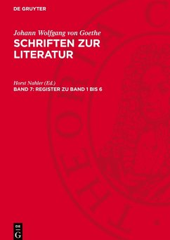 Cover Schriften zur Literatur, Band 7, Register zu Band 1 bis 6