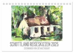 Schottland Reiseskizzen (Tischkalender 2025 DIN A5 quer), CALVENDO Monatskalender