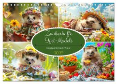 Zauberhafte Igel-Models. Blumiger Stil in der Natur (Wandkalender 2025 DIN A4 quer), CALVENDO Monatskalender - Calvendo;Hurley, Rose