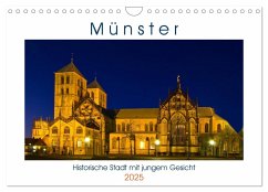 Münster - Historische Stadt mit jungem Gesicht (Wandkalender 2025 DIN A4 quer), CALVENDO Monatskalender