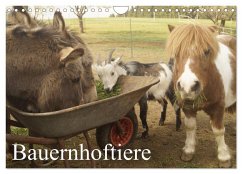 Bauernhoftiere (Wandkalender 2025 DIN A4 quer), CALVENDO Monatskalender