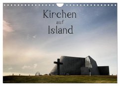 Kirchen auf Island (Wandkalender 2025 DIN A4 quer), CALVENDO Monatskalender