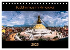 Buddhismus im Himalaya (Tischkalender 2025 DIN A5 quer), CALVENDO Monatskalender