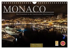 Monaco - Das Fürstentum an der französischen Mittelmeerküste (Wandkalender 2025 DIN A4 quer), CALVENDO Monatskalender - Calvendo;Pinkoss, Oliver