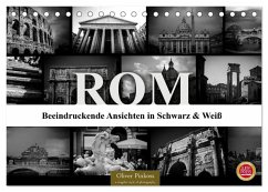 ROM - Ansichten in Schwarz und Weiß (Tischkalender 2025 DIN A5 quer), CALVENDO Monatskalender