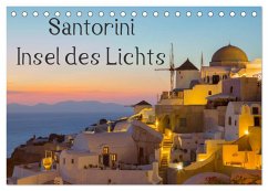 Insel des Lichts - Santorini (Tischkalender 2025 DIN A5 quer), CALVENDO Monatskalender - Calvendo;Klinder, Thomas