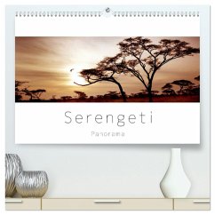 Serengeti Panorama (hochwertiger Premium Wandkalender 2025 DIN A2 quer), Kunstdruck in Hochglanz - Calvendo;visuell photography, studio