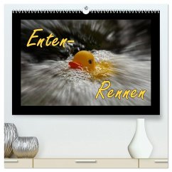 Enten-Rennen (hochwertiger Premium Wandkalender 2025 DIN A2 quer), Kunstdruck in Hochglanz